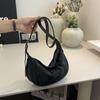 Bolsa Casual Texted Estilo Coreano Bolsa Feminina 2024 Nova Bolsa Crossbody Simples de Deslocamento Bolsa de Ombro Elegante Bolsa de Bolinho de Ombro