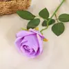 Rosa de Seda Simulada Sencilla Adornos Decoración para el Hogar Boda Decoración de Boda Flor Simulada Cabeza de Rosa Flores Falsas