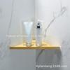 Luz nórdica luxo latão banheiro rack de armazenamento banheiro parede pendurada prateleira casa decoração rack banheiro prateleira