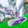 Zapatos de Fútbol Profesionales Largos con Tacos para Niñas, Estudiantes de Primaria, Entrenamiento de Competición, Tacos para Césped de Niñas, Antideslizantes