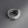 Anillo de Cruz de Diamante Estilo Coreano Ins Trendy Elegante Dulce Nicho Diseño Versátil Anillo de Tres Capas Enrollado para Ropa de Trabajo