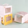 Caja de Embalaje para Pastel Portátil de 4 Pulgadas de Moda Caja para Pastel de Cumpleaños de Altura Extra de 4/5/6 Pulgadas Caja para Pasteles, Repostería, Mousse Caja de Regalo