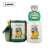 Termo para niños con sonrisa abierta de oso, taza de doble boca para beber, hervidor de bebé de acero inoxidable 316, taza para jardín de infantes y escuela primaria