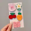 Faixa de cabelo de tricô floral com velcro para mulheres, presilha de franja floral doce, faixa de cabelo para arrumar o cabelo, acessório de cabelo estilo pastoral francês