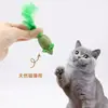 Ratón de Plumas con Hierba Gatera, Paleta de Matatabi, Ayuda para Vómito de Bolas de Pelo de Gato, Palo de Matatabi, Juguete para Gatos con Hierba Gatera