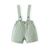 Fábrica de resistencia al por mayor en stock nuevo de verano 2023 conjunto de camisa de manga corta y pantalones cortos de tirantes para niño gentleman europeo y americano