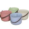 Cesta de Banho Portátil Cesta de Armazenamento Banheiro Cesta de Armazenamento para Banheiro Cesta Grande de Plástico Casa Cozinha Cesta com Drenagem