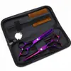 Tijeras de Peluquería de Rango Medio de 6.0 pulgadas, Tijeras para Cortar el Cabello, Tijeras Planas, Tijeras para Flequillo, Tijeras Entresacadoras, Tornillo Blanco 6H