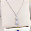 Colar Gota Banhado a Ouro 18K Prata 925 Estrela Calcedônia Feminino Elegante Elegante Luxo Leve Colar Gota