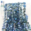 Suministro directo de fábrica cristal tallado con perfil especial cuentas forma especial respaldo de coche color mágico accesorios para joyería DIY 10*16mm