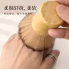 Pincel para pó de unha com cabo curto, pincel de pó macio e fofo, pincel para blush, pincel para pó solto, pincel de maquiagem, pincel de limpeza de unhas