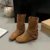 Botas de Caña Media Apiladas de Doble Uso Meilade para Mujer 2026 Otoño Nuevas Botas de Mujer Estilo Occidental Retro con Solapa Aumento de Altura Interior Adelgazantes