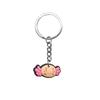 Llavero con colgante de salamandra rosa de PVC de goma suave con hebilla decorativa para mochila escolar, regalo decorativo de Amazon al por mayor.