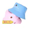 Sombrero de Pescador Bordado de Algodón Sombrero de Cubeta Artefacto de Protección Solar para Niños y Estudiantes Sombrero Plegable para Hombres y Mujeres Impresión de LOGOTIPO