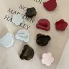 Pinza para el pelo de oso y flor de acetato repujado estilo coreano, pinza lateral de pico de pato de color sólido dulce, pinza para flequillo con patrón de carey