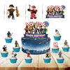 Topo de Bolo de Aniversário Festa Festa Decoração Pequeno Bolo Sobremesa Decoração Vários Temas Festa Palito de Dente Fábrica Atacado