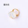 Venta Caliente Transfronteriza Anillo de Piedra Original de Cristal Natural Anillo Envolvente Chapado en Oro Cristal de Amatista Blanca Anillo Ajustable