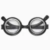 Óculos Pretos Redondos Halloween Harry Potter Armação de Plástico Nerd Adereços para Performance de Palco Suprimentos
