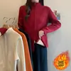 Foto real de la nueva chaqueta casual elegante de invierno 2026 para mujer talla grande, con forro de polar, gruesa, de doble cremallera, corte ajustado