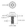 Tornillo hexagonal de acero inoxidable 304 con cabeza redonda y junta SO7380-2 cabeza de lenteja con junta tornillo para máquina M3M4M5M6