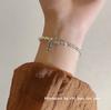 "gatito ama el pescado" lindo gato pulsera de plata para mujer minoría exquisita de alta gama dulce pulsera que combina con todo