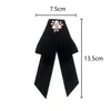 Alfinete de Gravata Borboleta Preto de Alto Padrão Estilo Francês, Presilha de Cabelo Estilo Chanel, Acessório de Cabelo DIY, Acessório de Decoração para Broche de Peito, Laço