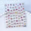 Estilo Ins Pegatinas para Uñas 5D en Relieve Caricatura Graffiti Flores Estéreo Moño Estilo Francés Pegatinas Navideñas para Uñas