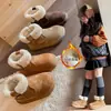 Zapatos para Niña Botas de Nieve 2025 Nuevos de Invierno Zapatos de Algodón Grandes para Niños Botas de Algodón Forradas de Felpa Botas para Bebé Niña Estilo Invierno
