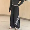 Calça casual esportiva para meninas 2026 nova elegante de outono calça de malha de perna larga para meninas transfronteiriça