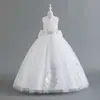 Nuevo vestido de princesa para boda de niñas falda de lentejuelas vestido de actuación fiesta encaje vestido largo vestido de dama de honor vestido de boda vestido