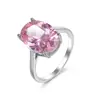 Joias de moda europeias e americanas joias transfronteiriças rosa casamento acessórios fabricantes exagerado grande anel de zircão