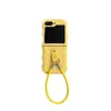Cordón de Cuero Samsung Zflip 30% de descuento Estuche Apilable para Teléfono Móvil Adecuado para Zflip6 Silicona Z5 Transfronterizo Z-Flip34 Exportación