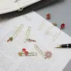 Clip Marcador de Páginas Clip Decorativo para Páginas Pin Papelería para Estudiantes Carpeta de Oficina Clip de Papel Metálico de Dibujos Animados Personalizado