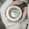 Cinza de Planta Moji Pintado à Mão Jianshui Acessórios para Cerimônia do Chá Cerâmica Tanque de Água Residual para Lavar o Chá Bambu Doméstico Bolsa de Água Grande Enfeites