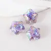 Kit de Materiales para Accesorios de Pulsera con Cuentas, Cadena para Teléfono DIY, Cuentas Sueltas con Agujero Pasante de Resina Galvanizada con Estrella de Cinco Puntas Color Rosa Crepúsculo