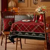 Mantel Navideño Impermeable a Prueba de Aceite Lavable Resistente al Calor Tapete de Mesa Rojo Festivo Atmósfera de Foto Navideña Cubierta para Mesa de Café