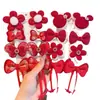 Pasadores para el Cabello de Niña, Lindo Adorno para la Cabeza con Flor y Lazo para Niñas, Nuevos Accesorios para el Cabello Festivos de Año Nuevo para Mujeres