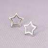 Colección 4 Aretes de Pin de Plata de Ley S925 Estilo Coreano Aretes Distintivos Clavos Pequeños para Hélice Auricular Aretes Simples con Temperamento para Mujeres