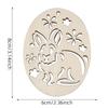 Huevos de Madera de Pascua con Cuerda de Cáñamo Decoración de Fiesta Navideña Colgante Artesanías con Virutas de Madera DIY para Niños Hogar