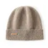 Gorro de Cachemira para Mujer Cachemira Pura Otoño e Invierno Nuevo Versátil a Prueba de Frío Protección para los Oídos Gorro Tejido Gorro para el Frío al Aire Libre