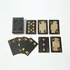 Festa de Cartas de Poker Jogo de Cartas de Mesa Jogo de Cartas Espessado Alta Qualidade Folha de Ouro Durável PET Impermeável Cartas de Poker Douradas
