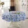 Mantel sin lavado estilo europeo a prueba de aceite cuadrado para mesa de restaurante redondo flor de planta PVC mesa impermeable mesa de café