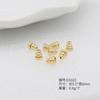 Accesorios de joyería DIY, pendientes de 14 quilates, tapones para los oídos, pendientes cilíndricos de 5 x 4 mm, nuevos tapones para los oídos hechos a mano de Zhongxing