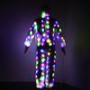 Nova roupa luminosa colorida criativa, terno LED luminoso, roupa de flash, disco legal, flash colorido com luz, com capuz