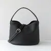 Bolsa Decorativa Tecida de Alta Qualidade, Simples, Estilo Coreano, Versátil, Bolsa Transversal para o Dia a Dia em Couro Bovino de Primeira Camada