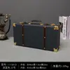 Maleta Vieja de Cuero Estilo Británico Maleta de Mano Estilo Europeo Maleta de Viaje Caja de Almacenamiento Maleta de Equipaje Maleta de Mano Accesorio Decorativo