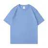 Camisetas de Manga Curta Tamanho Europeu Transfronteiriças com Impressão de Logotipo Personalizado, Algodão Puro, Texto Personalizado de Peça Única, Gola Redonda, Cor Sólida, Roupa de Trabalho, Impressão Gráfica DIY