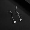 Aretes de margarita de plata esterlina s999 aretes de flores dulces Mori aretes largos de borla de crisantemo aretes simples