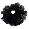 Diadema de color liso extragrande de ala ancha, temperamento de alta calidad, plisada, cuerda simple para coleta de pelo, anillo de intestino grueso de celebridad de internet francesa
