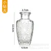 Jarrón de Cristal Repujado Vintage de Lujo de Entrada Sencilla Estilo Ins Jarrón para Mesa de Comedor Botella Decorativa Hidropónica Transparente Estilo Europeo